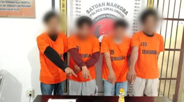 Sinergi Polsek dan Sat Narkoba Polres Simalungun Berhasil Amankan Empat Pelaku Penyalahgunaan Sabu