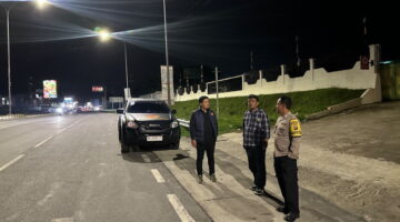 KRYD Malam Libur, Tim Resmob Polres Simalungun Sisir Pintu Tol Sinaksak Cegah Geng Motor dan Balap Liar